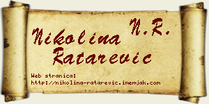 Nikolina Ratarević vizit kartica